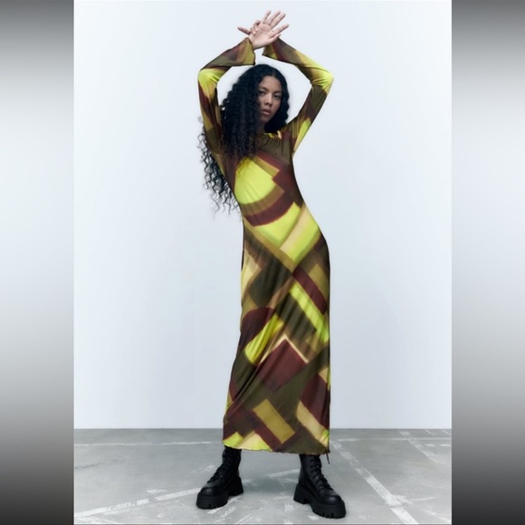 Zara Printed Dress NWT - Picture 2 of 8